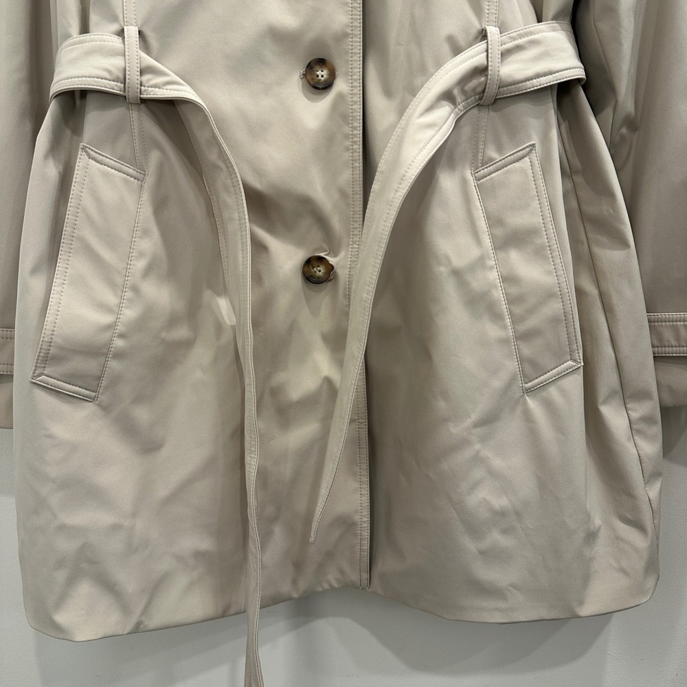 Tommy Hilfiger Heritage Single Breasted Belted Trench Coat Beige XL Preppy - Picture 8 of 16